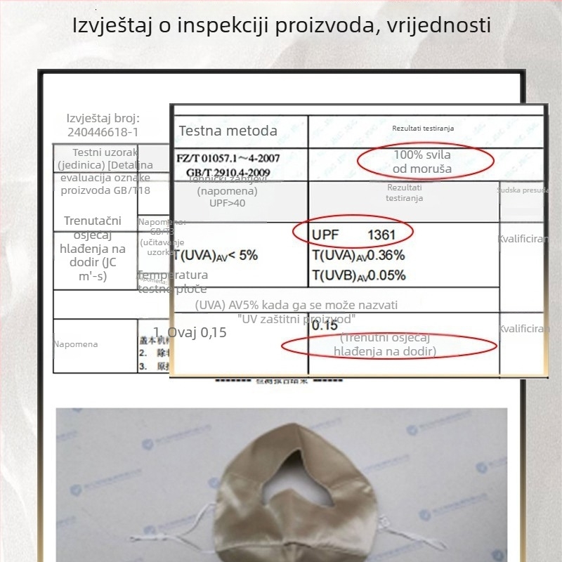 Maska za lice s UV zaštitom, svila, ultra lagana, Spring 2025, potpuna pokrivenost