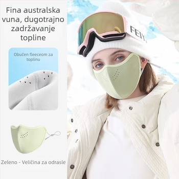 Zimska fleece maska za lice s ušnim kopčama – unisex, monokromatski dizajn, šivanje, zaštita od sunca (Fleece; Šivanje; Monokromatski; Zima/Proljeće/Jesen; Ušna kopča)