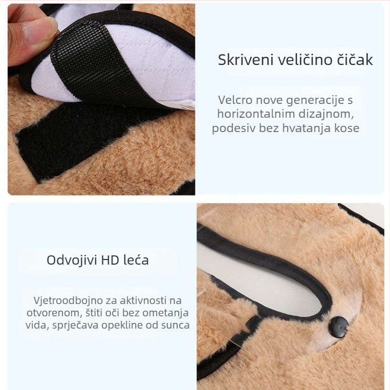 Zimska topla maska za vrat za vožnju biciklom - vjetrobran, prašine otporna, s flis presvlakom, nosiva na glavu (Poliester; nosiva na glavu; Zima–Proljeće–Jesjen; Unisex; Zaštita od prašine)