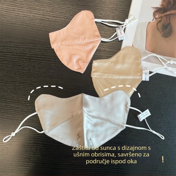 UPF50+ Maska od svile Mulberry, dvostruko slojna, prozračna, za vožnju biciklom