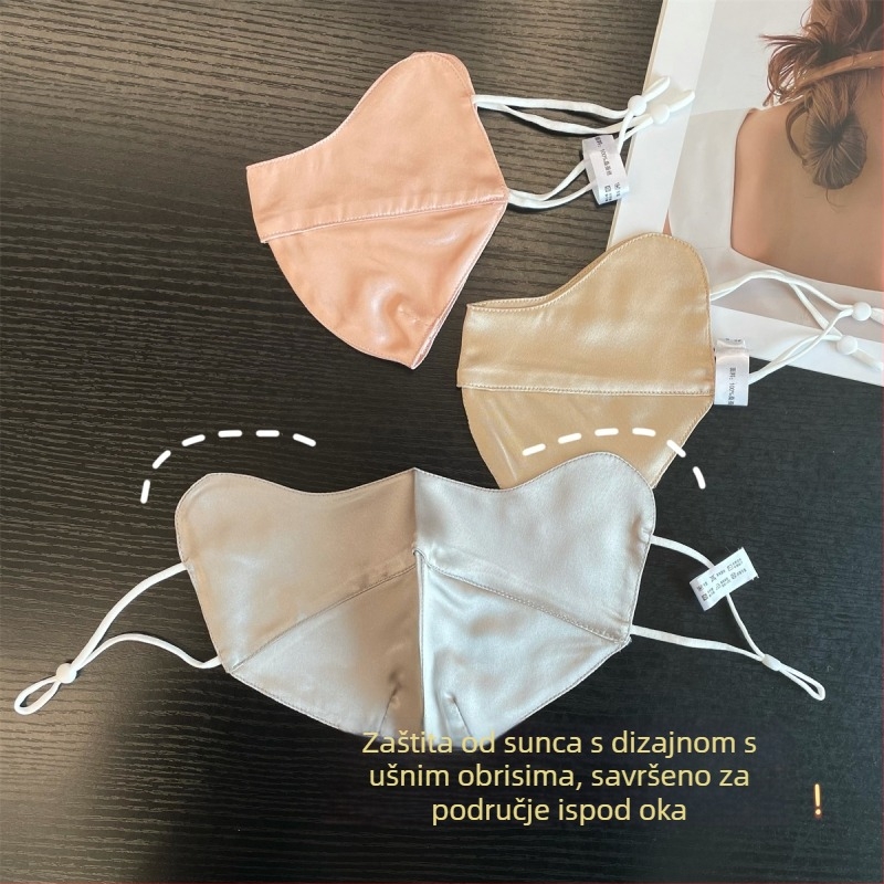 UPF50+ Maska od svile Mulberry, dvostruko slojna, prozračna, za vožnju biciklom
