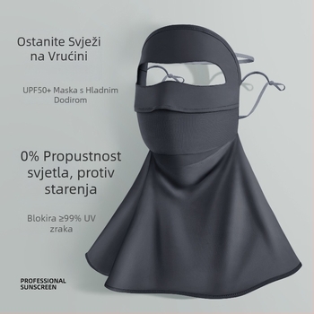 Ženska ljetna maska s UV zaštitom, najlon ice silk hladen – za vožnju biciklom, zaštita lica, vrata i ramena