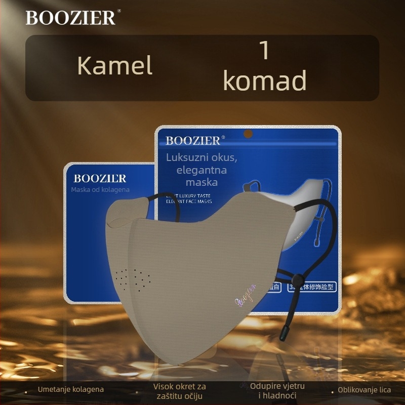 Polu-lice maska za vožnju biciklom s fleec podstavom, prozračna, otporna na vjetar, UV zaštita, periva