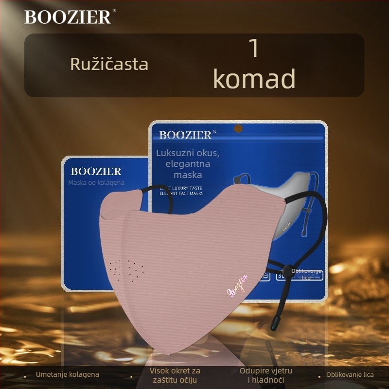 Polu-lice maska za vožnju biciklom s fleec podstavom, prozračna, otporna na vjetar, UV zaštita, periva