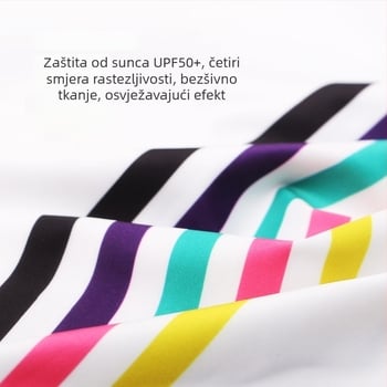 Bezšivna marama za glavu za vanjske sportove, poliester, prugasti uzorak, otisnuto logo, prilagodljiva obrada
