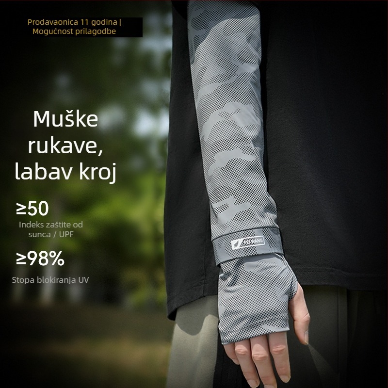 Ice Silk kamuflažne rukave za ljeto — UV zaštita, windproof, Nylon 96%+