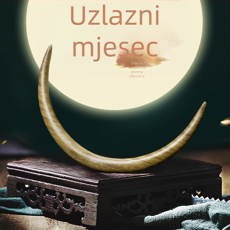 Little Plum retro drvena igla za kosu sa srcolikim dizajnom – dodatak za kosu