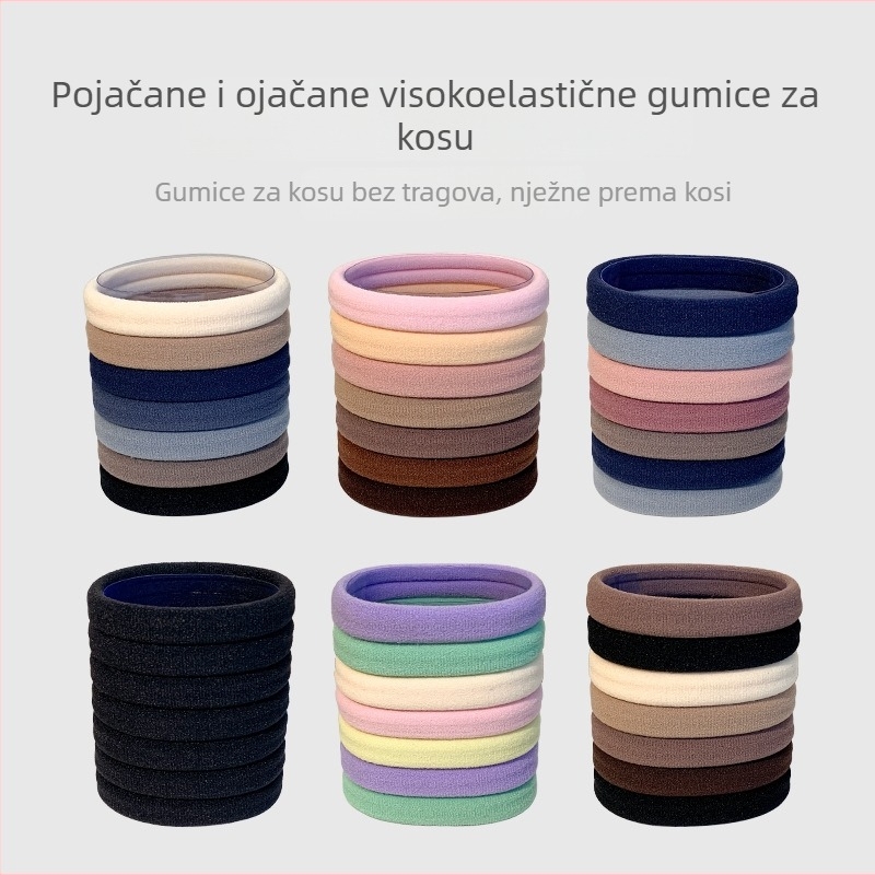 Elastična gumica za kosu za rep, od tkanine, ručno izrađena, jednostavan stil, visoka elastičnost, jesen 2025