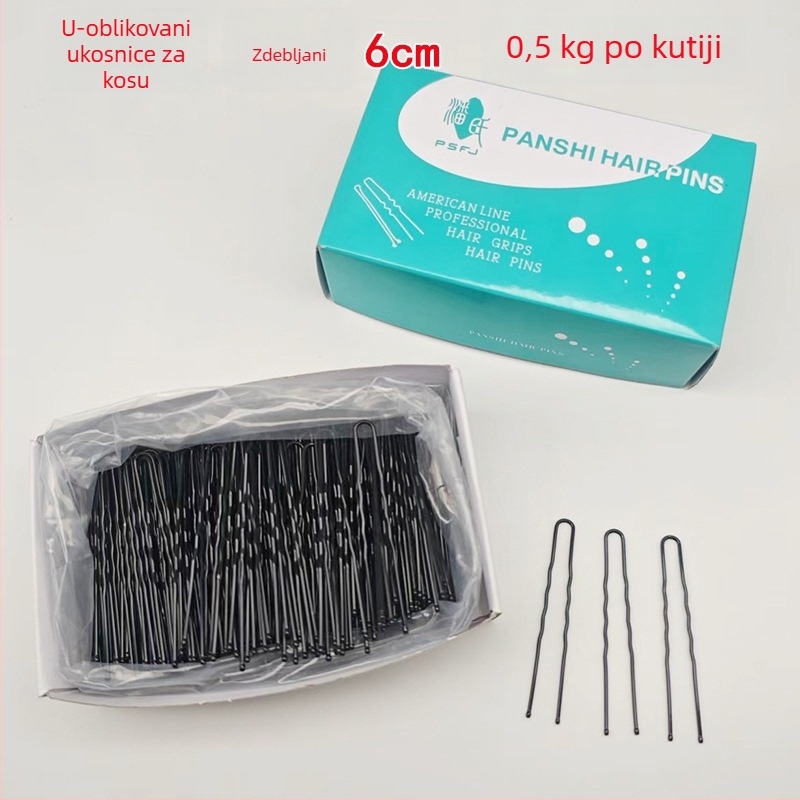 Metalni U-oblik klamerica za kosu, ženski stil, lakirani završetak, prilagodljiv