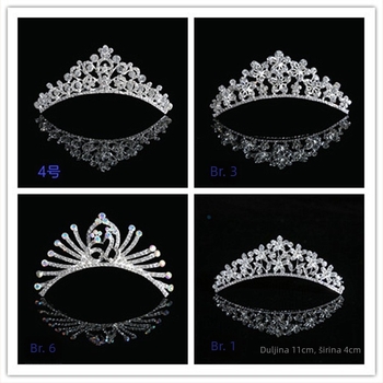 Vjenčani dodatak za kosu u korejskom stilu, korona od legure s elektroplatiranjem