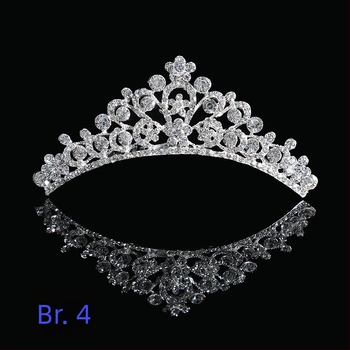 Vjenčani dodatak za kosu u korejskom stilu, korona od legure s elektroplatiranjem