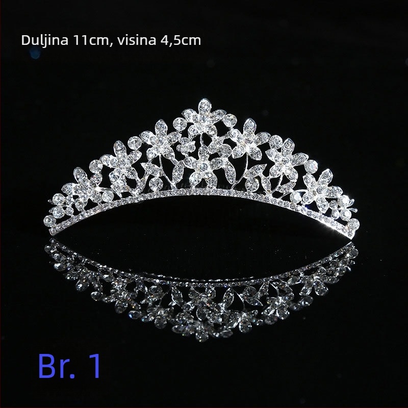 Vjenčani dodatak za kosu u korejskom stilu, korona od legure s elektroplatiranjem