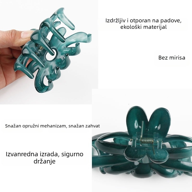 Grip klips za kosu, akril, antički stil, literarno retro dizajn, dodatak za glavu