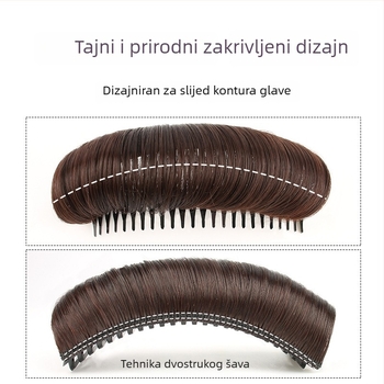 Yu Chen Jastučić za volumen na vrhu glave s češljem — prirodna kratka kosa, žica visoke temperature