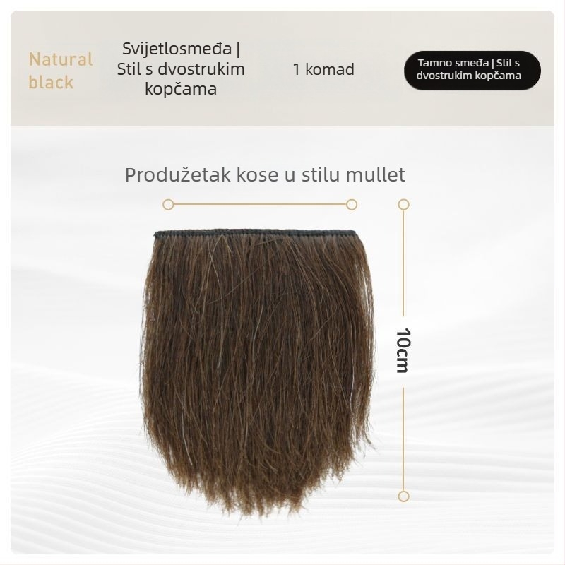 Dio perike za muškarce – jastučić za čelo, vlakna visoke temperature, model 1, druga tehnologija obrade