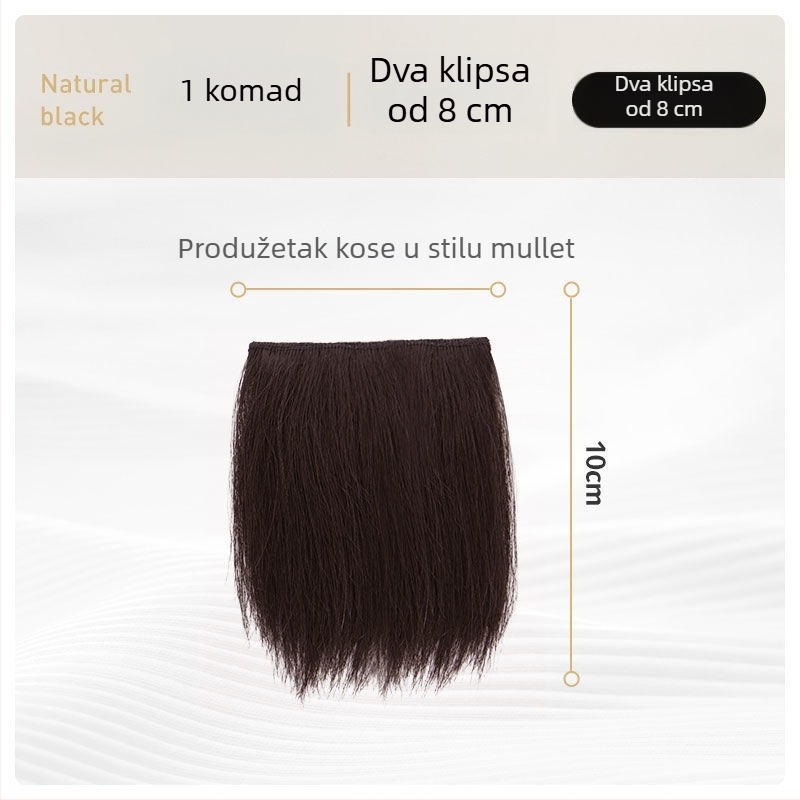 Dio perike za muškarce – jastučić za čelo, vlakna visoke temperature, model 1, druga tehnologija obrade