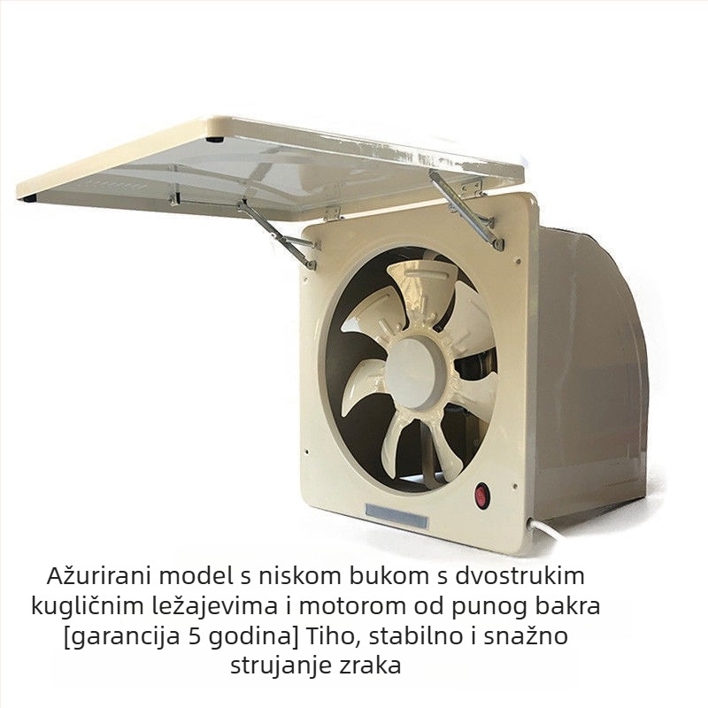 Ispušni ventilator – kupaonica i kuhinja, cijelo metalno kućište, snažan i tih, 220V, 50Hz