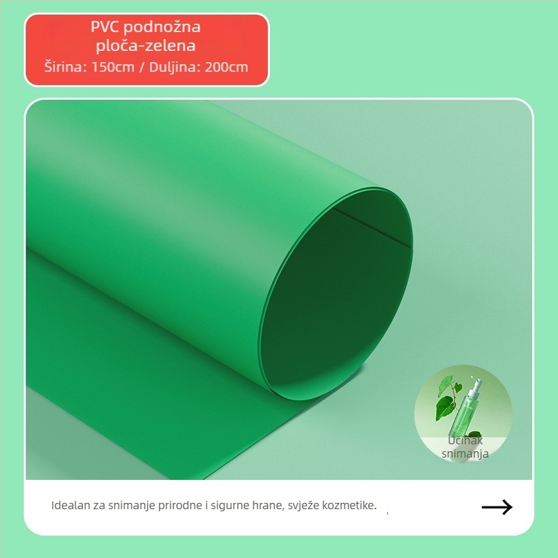 PVC pozadina ploča s mat završnom površinom, vodootporna za fotografiranje proizvoda, uz T-nosač