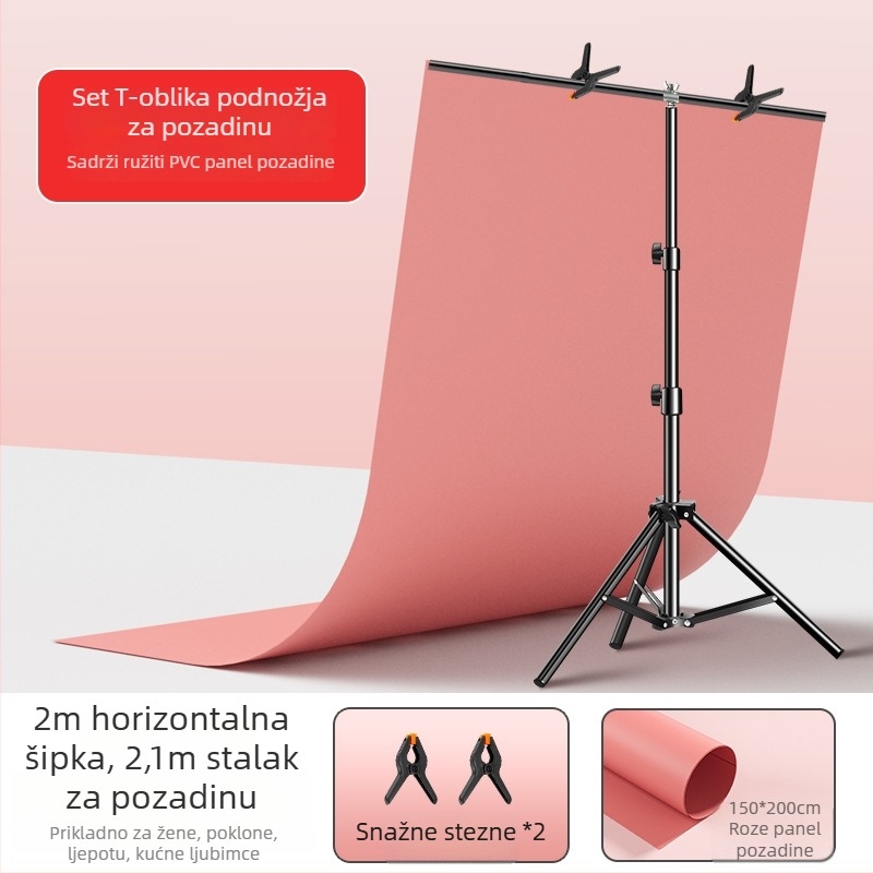 PVC pozadina ploča s mat završnom površinom, vodootporna za fotografiranje proizvoda, uz T-nosač
