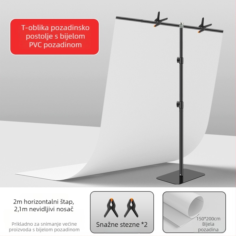 PVC pozadina ploča s mat završnom površinom, vodootporna za fotografiranje proizvoda, uz T-nosač
