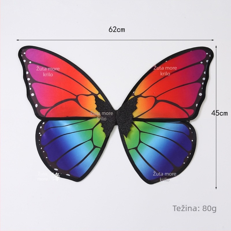 3D krila leptira za kostim, s blještavim detaljima, zadnji ukras za scenske nastupe