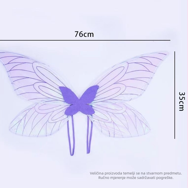 Cosplay anđeoska krila rekvizita, materijal predivo, izrada polu-ručna i polu-mehanička, prilagodljivo, brend Five Leaves