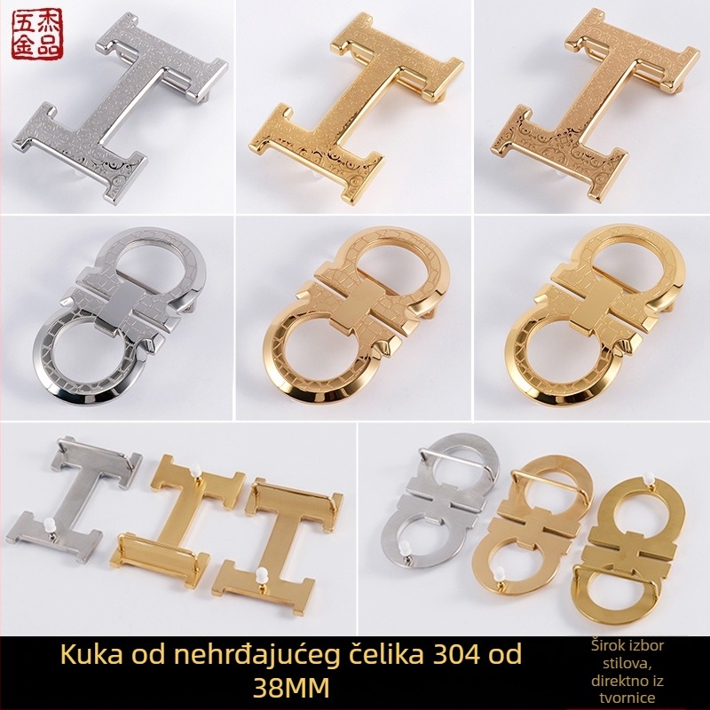 Muška automatska kopča za kaiš, H‑oblik čelična kopča, unutarnji promjer 39 mm, izdanje proljeće 2025., poslovno casual stil