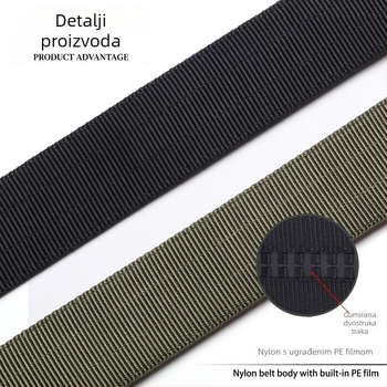 Muški najlon taktički pojas s automatskom kopčom od legure, casual i svestran stil, širina 2-4 cm