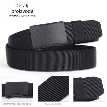 Muški najlon taktički pojas s automatskom kopčom od legure, casual i svestran stil, širina 2-4 cm