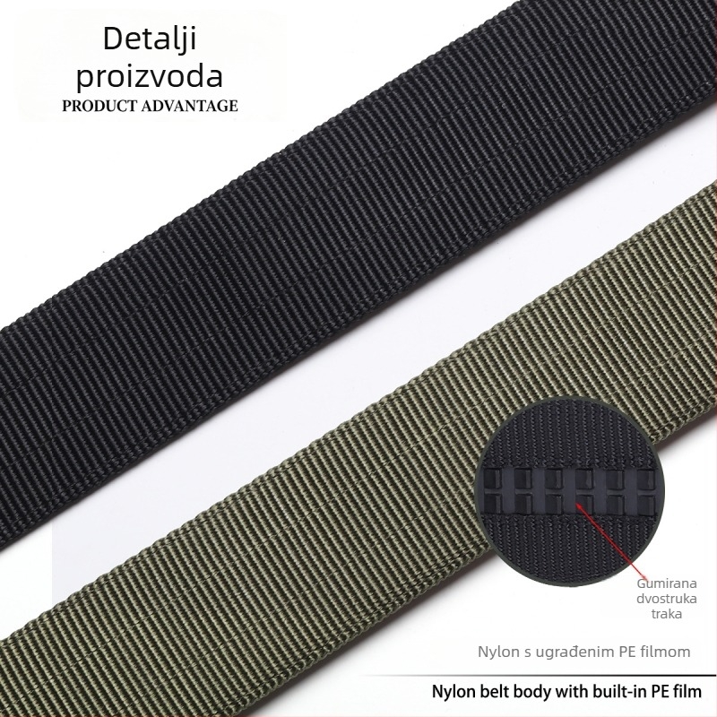 Muški najlon taktički pojas s automatskom kopčom od legure, casual i svestran stil, širina 2-4 cm