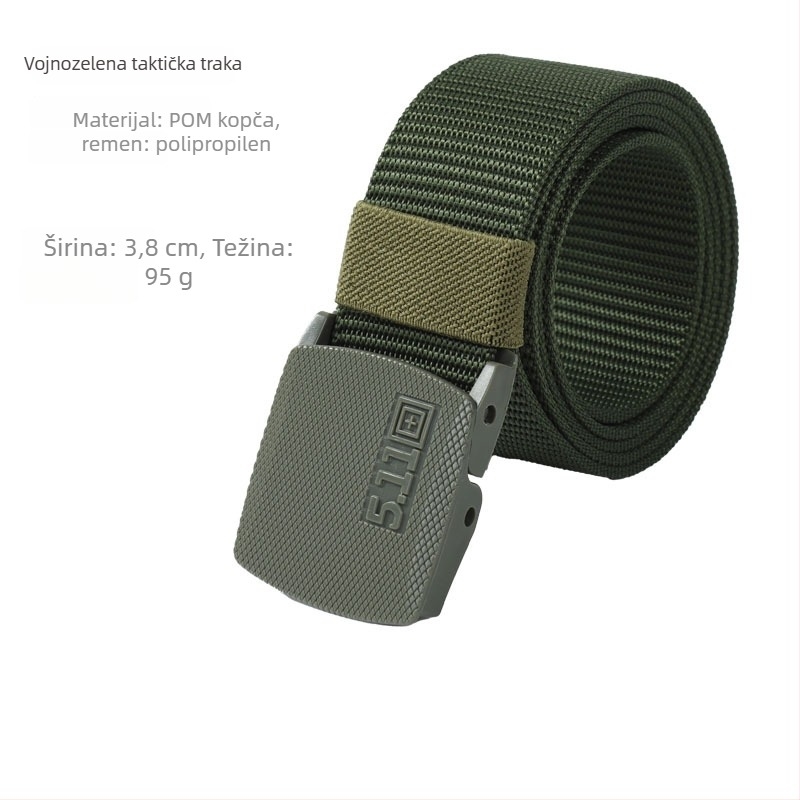 Muški kanvas taktički pojas, plastična kopča, automatsko zaključavanje, širina 2–4 cm