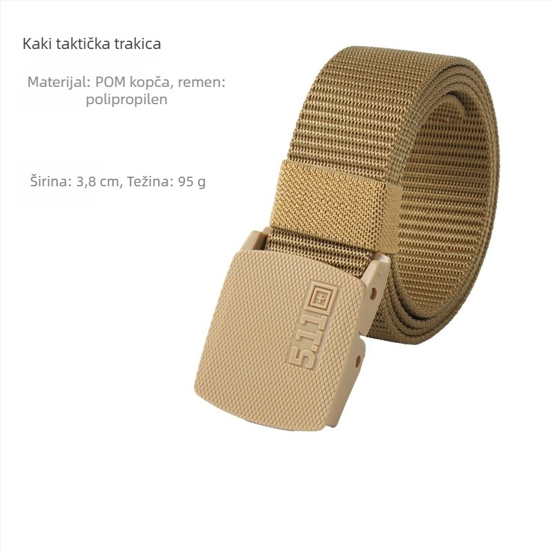 Muški kanvas taktički pojas, plastična kopča, automatsko zaključavanje, širina 2–4 cm
