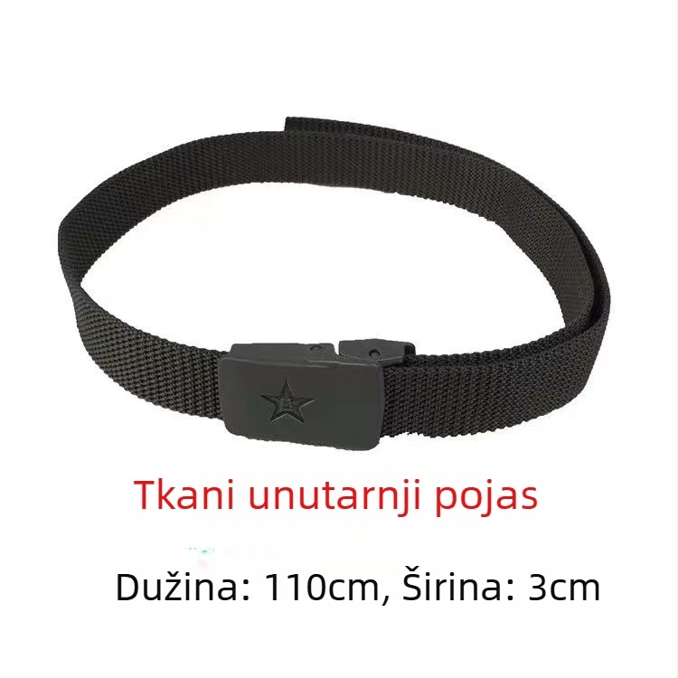 Taktički pojas za vježbanje, platneni materijal, plastična kopča, zatvaranje kopčom, jednostrani dizajn