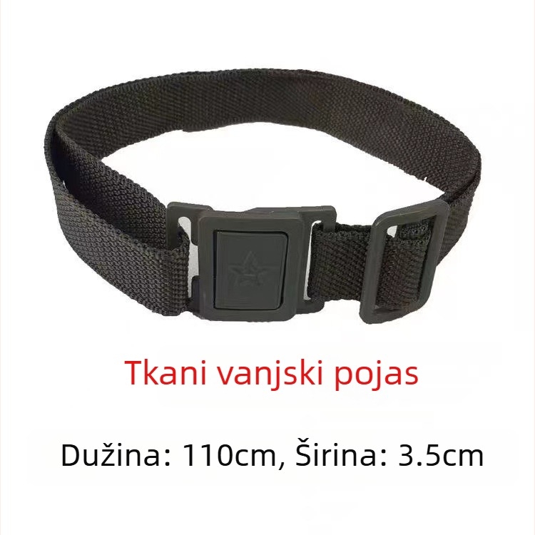 Taktički pojas za vježbanje, platneni materijal, plastična kopča, zatvaranje kopčom, jednostrani dizajn