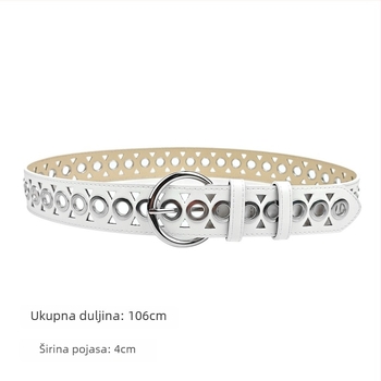 Ženski kaiš u punk stilu od umjetne kože, kopča od legure, kopčom na pin, širina 2–4 cm, svestran stil