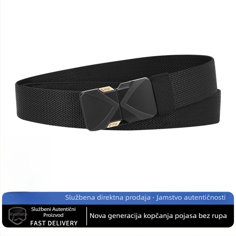 Betti unisex taktički pojas s kopčom, poliesterska vlakna, kopča od legure, automatska kopča, elektroplating.