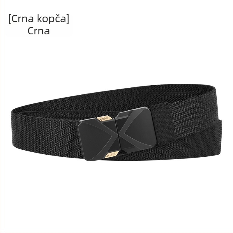 Betti unisex taktički pojas s kopčom, poliesterska vlakna, kopča od legure, automatska kopča, elektroplating.