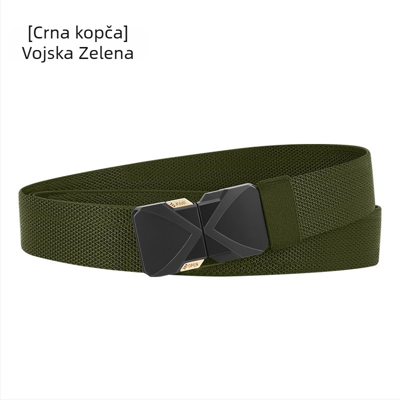 Betti unisex taktički pojas s kopčom, poliesterska vlakna, kopča od legure, automatska kopča, elektroplating.