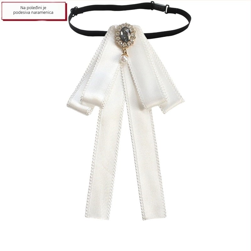 Karat za ovratnik s rhinestones mašnicom, legura, jednobojna, korejski stil, tkanina od niti