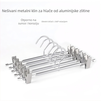 Cloud Atlas aluminijski klipsovi za hlače, model 00001, za garderobu – moderan minimalistički stil