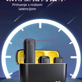 Bežični Lavalier mikrofon za mobitel – klip-on, redukcija šuma, model K5-20, usmjereni prekidač, SNR ≥70 dB, bez ugrađene baterije