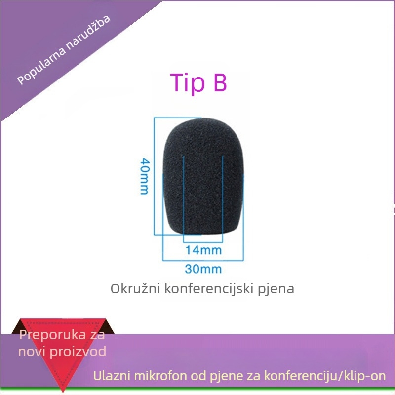 Poklopac od spužve za gooseneck konferencijski mikrofon, model M00001, prilagodljiv, kompatibilan s žičanim i bežičnim konferencijskim mikrofonima, branda iSKRRIB