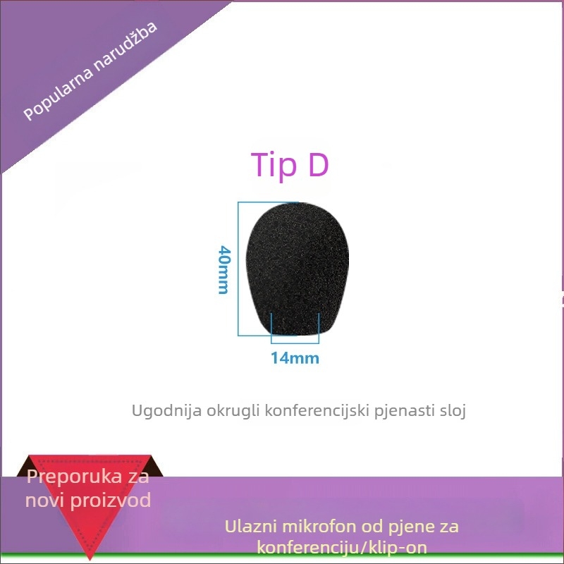 Poklopac od spužve za gooseneck konferencijski mikrofon, model M00001, prilagodljiv, kompatibilan s žičanim i bežičnim konferencijskim mikrofonima, branda iSKRRIB