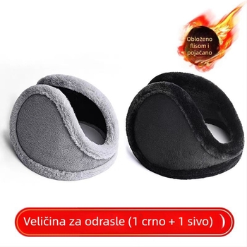 Muški zaštitnici za uši od umjetne zajčje dlake, s stražnjim pričvršćivanjem za vožnju motociklom, vanjska upotreba, otporni na vjetar, zimska toplina, pahuljasto