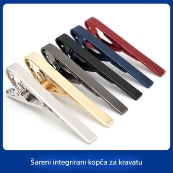 Metalni klip za kravatu, elektroplatirani bakar, ravna glava, unisex, pojedinačno pakirano