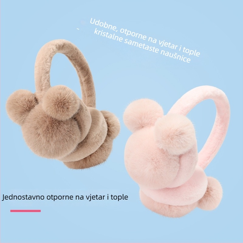 Ženske plišane zaštitne navlake za uši za odrasle, zimsko grijanje, minimalistički stil