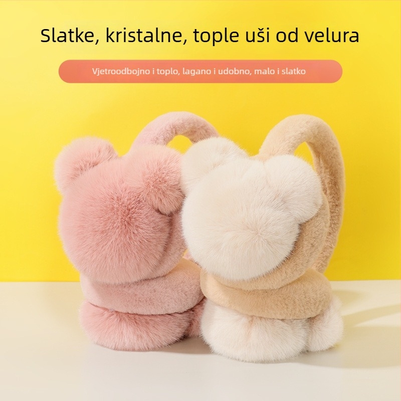 Ženske plišane zaštitne navlake za uši za odrasle, zimsko grijanje, minimalistički stil