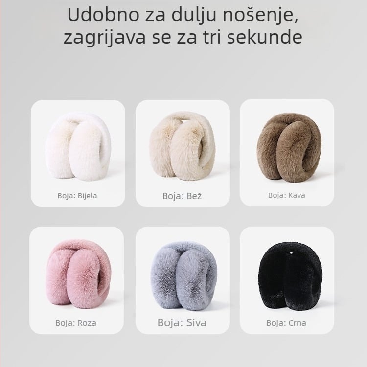 Sklopive plišane dječje ušne grijačice – poliester, sklapan dizajn, za djecu, zadržavaju toplinu, za zimu i jesen