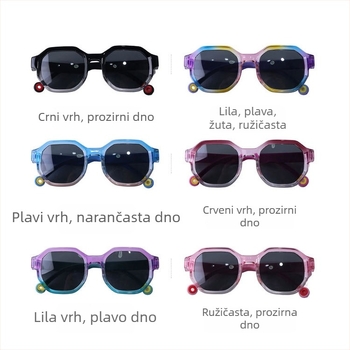 Dječje UV400 polarizirane sunčane naočale TAC leće, puni okvir, kvadratni oblik