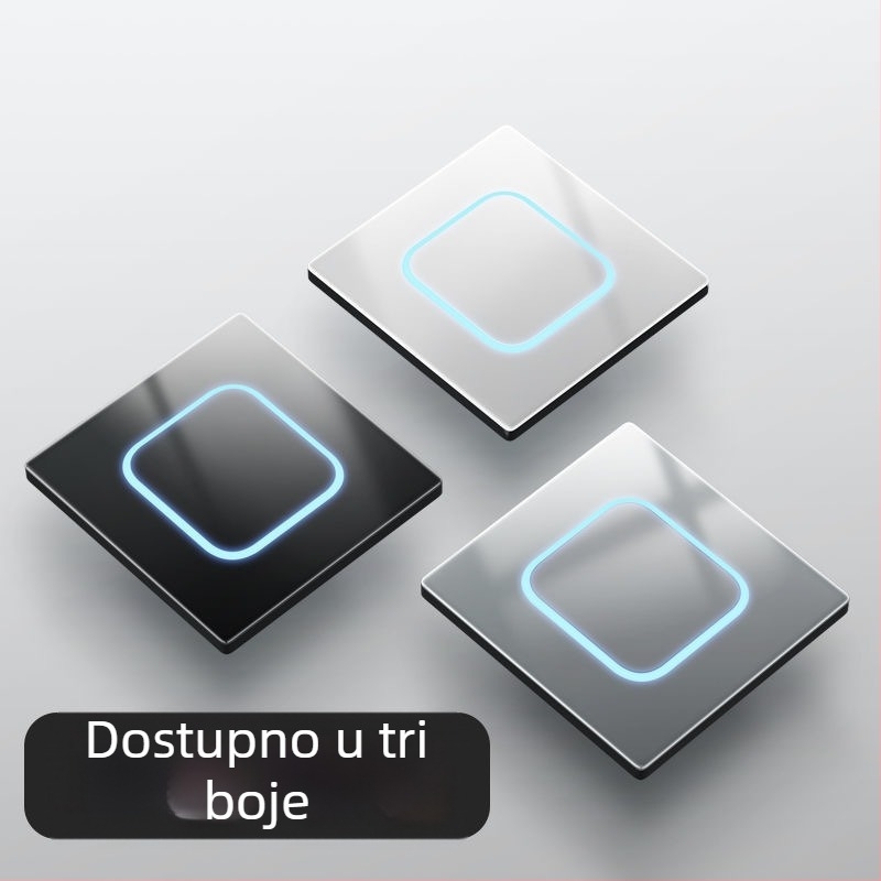 1-žični skriveni USB utičnica s staklom od kaljenog stakla, tip 86, LED, montaža 60×60 mm, kontakti od tin-fosfor bronze